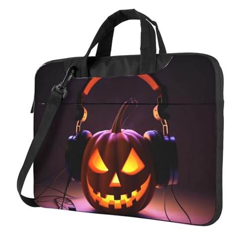 Sac ordinateur portable imprimé citrouille sacoche bandoulière mixte