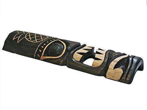 Forever Bamboo Tiki Mask Hawaiian Pineapple Tropical Wood Wall Decor 20" #TOP1