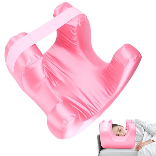 Gugxiom Flawless Face Pillow, Gesichtskissen mit Memory-Schaum, Anti-Falten-Kissen für das Schlafen mit dem Gesicht nach unten (Rosa)