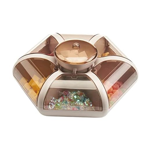 BONOOL Lotus Fruit Tray Transparent Push Candy Box Snack Box Boîte De Rangement À Sec Salon Noix Plateau De Fruits Stockage (Color : A, Size : 12cm)