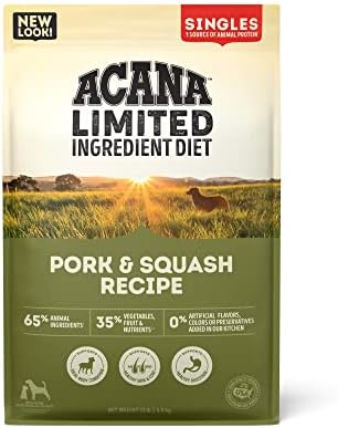 ACANA® Singles Limited Ingredient Dry Dog Food, Grain-free, High Protein, Pork & Squash, 13lb