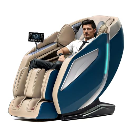 HealthRelife 4D Massage Chair Full Body Zero Gravity Recliner - 55&ldquo; SL-Track,15 Auto Modes...