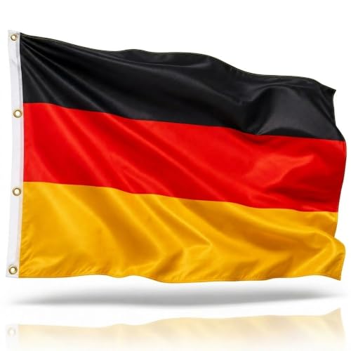 MC-TREND Deutschland Fahne 500x300 cm XXL Flagge Schwarz Rot Gold mit 4 Metallösen Reißfestes Polyester für WM EM Public Viewing & Fahnenmast Fanartikel Nationalmannschaft (500 x 300 cm)