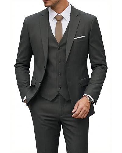 YND Men's 3 Piece Suit Set with Tie