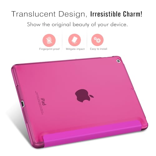Coque iPad 9.7 avec support ajustable et mise en veille auto rouge