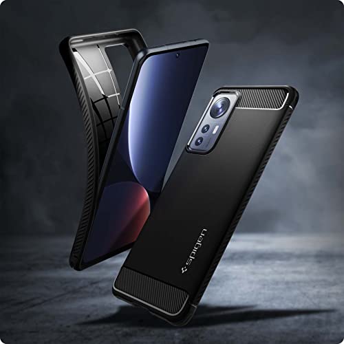 Spigen Rugged Armor Hülle Kompatibel mit Xiaomi 12 / 12X -Schwarz – Ansicht 2