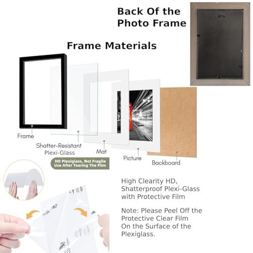 Image of Art Street Elegant Table Photo Frame for Tabletop With Back Stand, 5x5 Inch Photo, Decorative Frames Perfect for Home Decor, Durable, Birthday, Wedding, Return Gift (Black)
