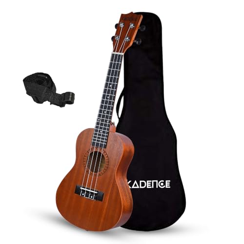 Kadence UKTWC Concert 23 Acoustic Ukulele | Sapele Wood | Comes with Bag | Includes Learning Course | Brown
