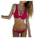 ☀Niedriger Kragen Cutout Kreuz Verstellbar Rückenfrei Bademode Schwimmanzug Schlankheits figurformend Strandmode Damen Crossover Bikini Set Cut Out Gepolsterter Oberteil 2 Teiliger Low Waist Blumen Rückenfrei Bandeau Damen Badekleid Plus Size Geblümt Figurformender Einteiler Badeanzug Swimsuit Gepolstert Bikini Set Neckholder Leopard Bikini Oberteil