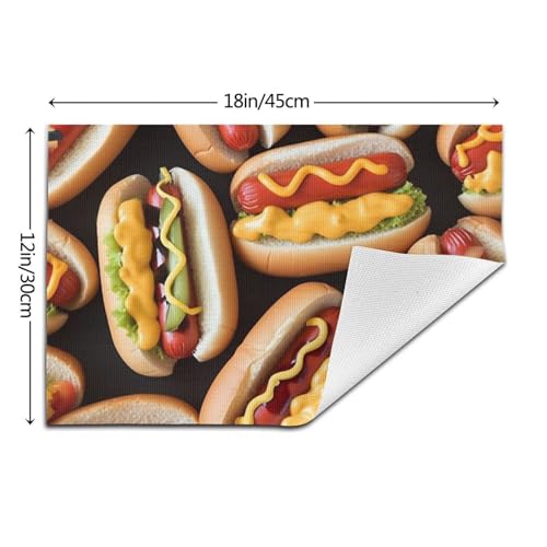 Sets de table lot de 4 en PVC tissé résistant à la chaleur pour cuisine