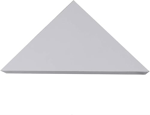 Vista 10 de Home Basics Estante flotante pequeño de esquina (paquete individual), estante flotante de MDF gris lavado Estante contemporáneo para decoración