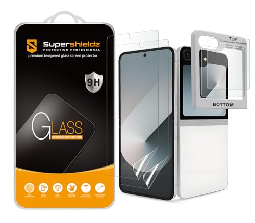Protection écran pour Samsung Galaxy Z Flip 6 et Z Flip 7 FE Supershieldz en verre et TPU