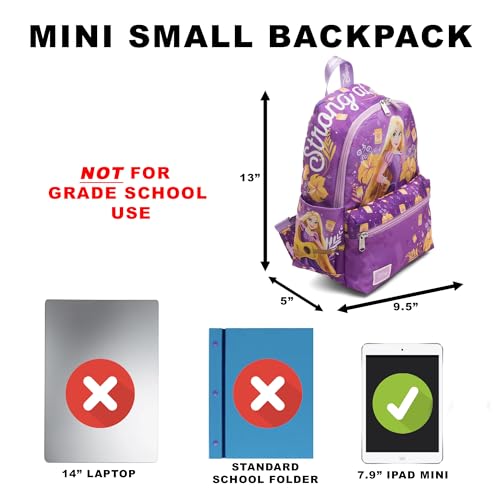 Image of Wondapop Disney Tangled Rapunzel Strong at Heart 13 inch Deluxe Nylon Mini Backpack
