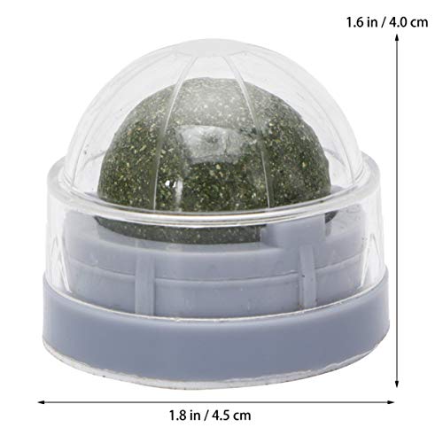 Balacoo Bola de Erva de Gato 2 peças Rotativa para Montagem de Parede Catnip Ball Brinquedos Interat