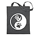 Kiwistar Beastman - Yin et Yang Sac de Jute - imprimé Proverbes Motifs de énonciations Sac en Coton Sac à provisions de Remise en Forme à l'école Suspendu sur Une Longue poignée