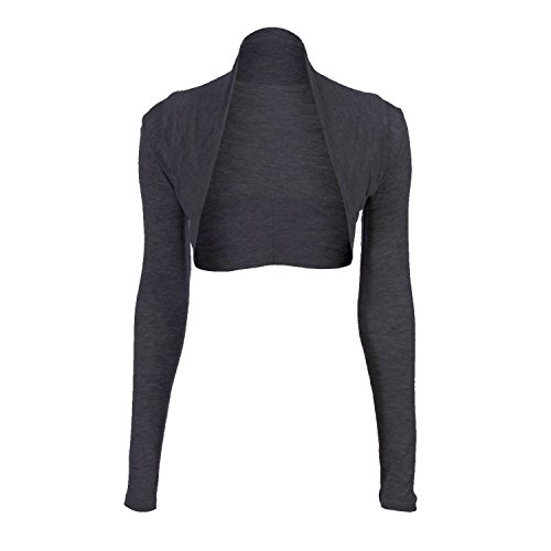 Bolero de viscosa ideal para vestidos de fiesta y entretiempo en gris