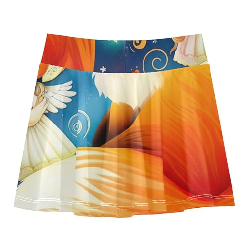 Cool Pink Girls Skorts Athletic Shorts Tennis Skirts Toddler Flowy Skirt Cute Fox Blue 4t2