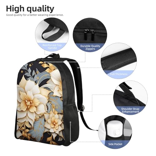 Mochila para senderismo unisex con diseño floral miniatura 5