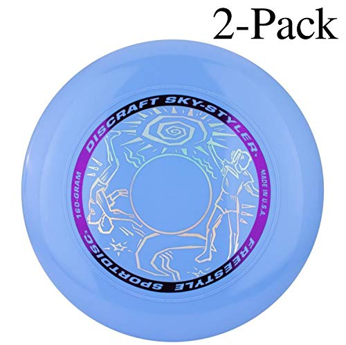 Discraft Freestyle Sky-Styler Frisbee 160 Gram Sport Disc-Light Blue (2-Pack)