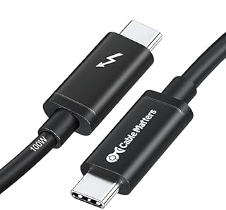 [Certyfikat Intel] Cable Matters Kabel Thunderbolt 3 (kabel USB C Thunderbolt) w kolorze czarnym, 2 m, obsługujący ładowanie 100 W