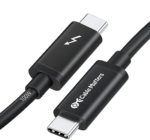 Cable Matters [Intel Certified] 20Gbps Thunderbolt 3 Cable, 100W, 6.6ft