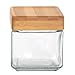 Anchor Hocking Stackable Jar w/Bamboo Lid, 1-Quart