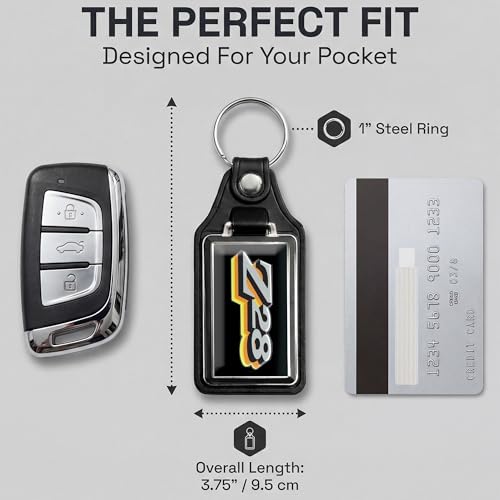 Image of Brotherhood Car Key Chain for Camaro - Classic Models Keychain for Men and Women Gift Key Ring - Orange Yellow - 1978 Z28