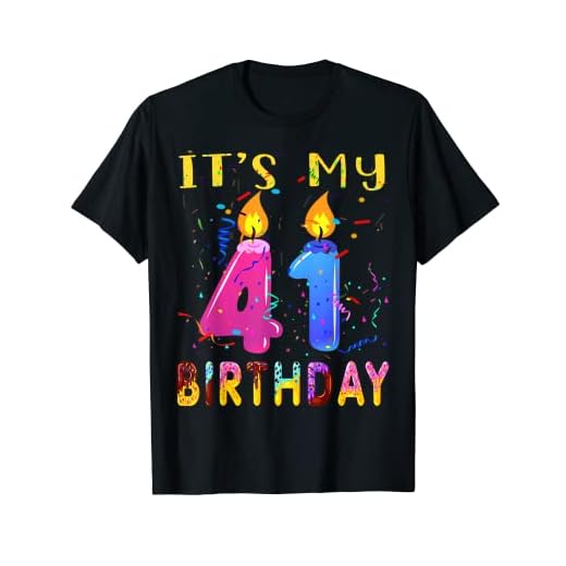 It's My 41st Birthday Sweet 41 Velas de cumpleaños años Camiseta