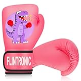 Flintronic 4 OZ Gants de Boxe pour Enfants, Gants dentraînement Primaire en PU, Gant Boxe Enfant pour Enfants Garçons Filles Junior Jeunes Tout Petits, pour Sac de Frappe, Kickboxing, Muay Thai