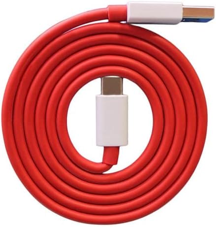 80W Type-C USB Cable for Essential Phone PH-1 Charging Cable Original Like Fast Charger Cable | Dash Warp Dart Flash Super Vooc Data Cable (7.3 Amp, 1 Meter, TCRD50,C RED)