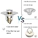 Universal 2 in 1 Bathroom Sink Stopper, Pop Up Bathroom Sink Drain Strainer with Anti-Clogging Filter Basket, Bathroom Drain Stopper Sink Plug for 1.06