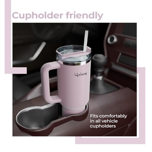 Image of Lifelong Double-Walled Vacuum Insulated Tumbler with Unbreakable Tritan Lid 1200ml | Keeps Drinks Hot for 5 Hours & Cold for 9 Hours | Recycled Stainless Steel, Leakproof Lid & Comfort-Grip Handle