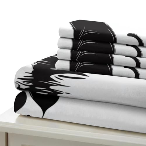 Parure de couette illustration vectorielle chats 3D en tissu microfibre durable