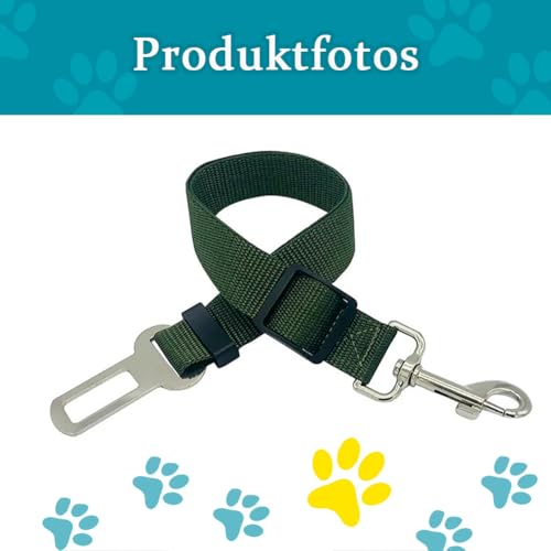 Anschnallgurt Hund Auto, Verstellbarer Hundegurt Auto, Hundeanschnaller fürs Auto, Sicherheitsgurt Hundegeschirr Auto Rückbank, Reise & Transport für Hunde, für alle Hunderassen, Katzen und Autotypen