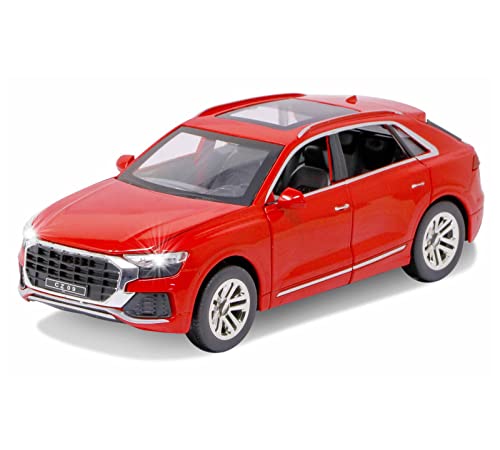 Image of DEUSON ECOM 1:24 Scale Die Cast Metal Toy Car for Kid Model Q8 Light Sound Pullback,Multi