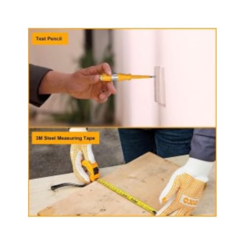 Ingco HSDT1408 AC 100-500V 3 mm Slotted Voltage Tester, 140 mm Length