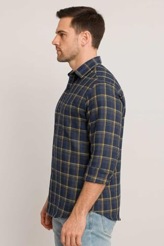 Image of Pack of 2 Men's Checkered Regular Fit Shirts | Full Sleeve Cotton Shirts for Men and Boys