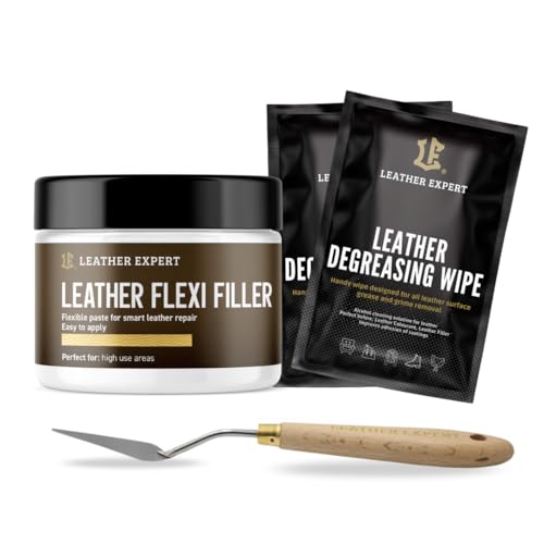 Leather Expert Lederreparatur Paste “Leather Flexi Filler” 50 ml - Lederpflege Auto - Kunstleder Reparaturset - Auto Lederpflege - Leder Pflegemittel Auto - Leder Pflege