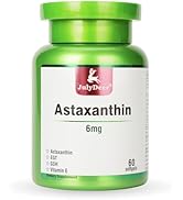 JulyDeer Astaxanthin 6 mg Per Serving, 60 Softgels – Double Strength Microalgae – Natural Haemato...