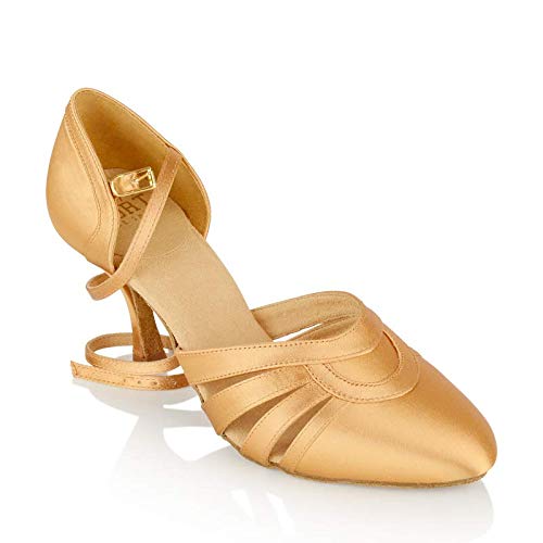 Chaussures de danse de salon Ray Rose Nevada en satin avec talon de 6,5 cm