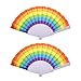 Healifty 2Pz Arcobaleno Palmare Gay Pride LGBT Ventaglio Pieghevole Gay Pride Favorisce 23Cm