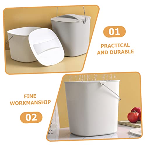 Bote de basura para cocina plástico resistente y compartimentos duales miniatura 3