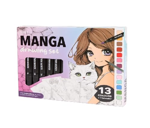 Estuche de dibujo manga Set creativo con 13 rotuladores de