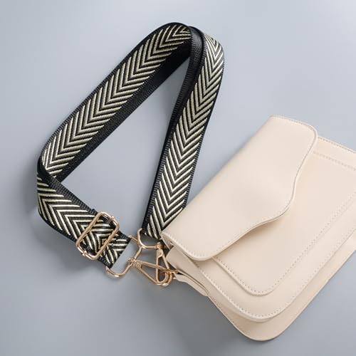 Image of chushui Metallic Thread Purse Strap for Women, Woven Replacement Bag Strap