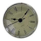 P Prettyia Römische Ziffer Quarzuhr Einfügen Einsteckuhrwerk Einbauuhr Modellbau-Uhr mit Goldfarbene Band