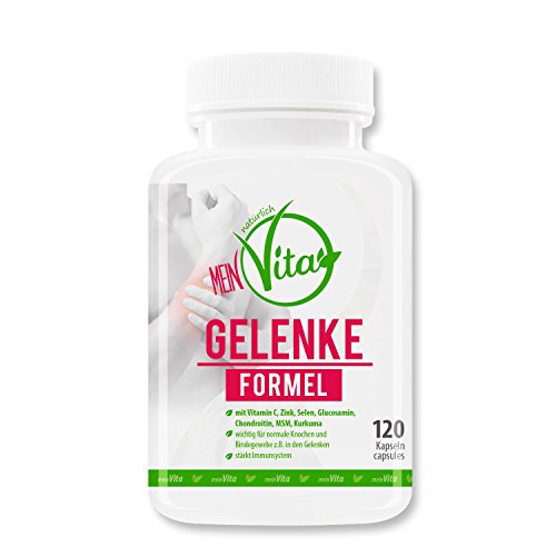 MeinVita Gelenke Formel - hochdosiert - Gelenknahrung mit Glucosamin, Chondroitin, MSM, Curcuma - 120 Kapseln (98 g) Cover