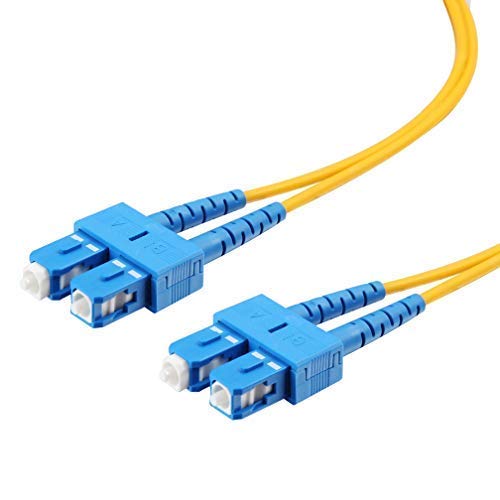 10Gtek Fiber Patch Cable - SC to SC OS2 10Gb/Gigabit Singlemode Jumper Duplex 9/125 LSZH Fiber Optic Cord, Yellow, 1-Meter(3.3ft) - Image 3