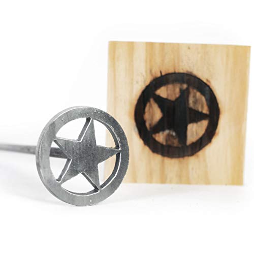 Hierro de Marca Texas para Artesanías y Parrilla 3" Circle Star miniatura 1