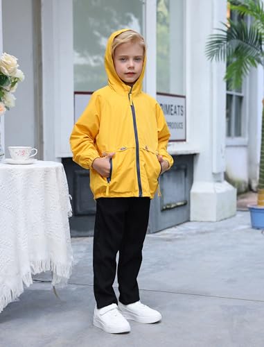 IBTOM CASTLE Toddler Baby Boys Girls Windbreaker Casual Outerwear Kids Lightweight Zip Hooded Jacket Dust Coat4