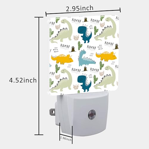Image of Night Light for Kids Girls Boys, Childish Cute Dinosaur LED Night Light Plug into Wall with Dusk to Dawn Sensor for Room Decor, Hallway, Kitchen, Bathroom, Nursery, Stairs